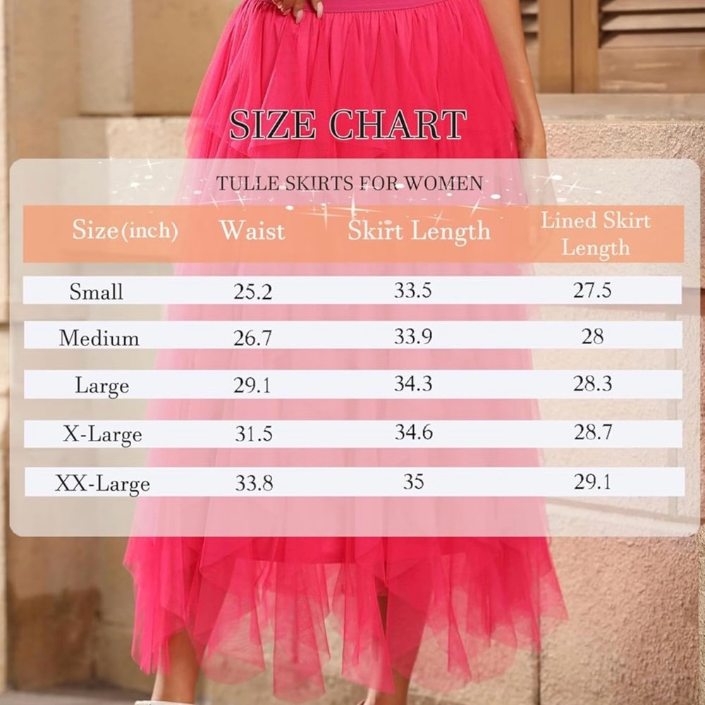 Chic Fuchsia Tulle A-Line Skirt